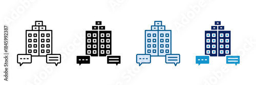 Corporate Communication Icon Set Multiple Style Collection