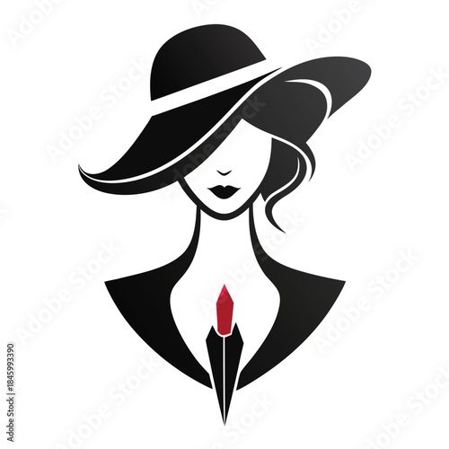 Stylized silhouette of a woman's profile in a vibrant gradient, representing individuality and modern style.