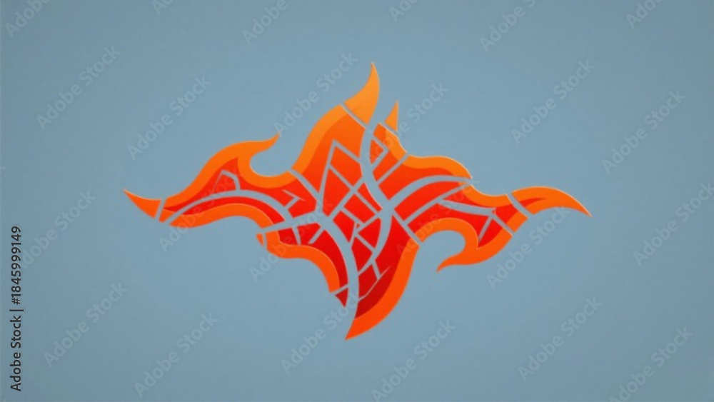 Fototapeta premium A red star vector illustration serves as a festive Christmas decoration or beach starfish symbol for holiday celebration design patterns on a white background