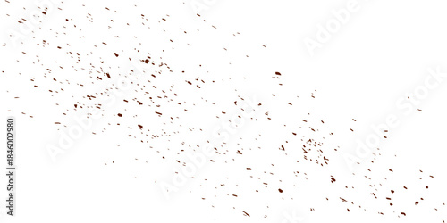 An abstract art design featuring black ink splat paint splashes and grunge liquid stains on a white paper texture background with decorative vector drops and a frame pattern