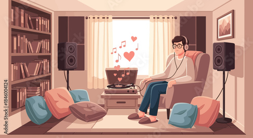 Woman Relaxing on Couch with Laptop.