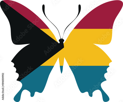 Bahamas Butterfly Flag Pride Icon