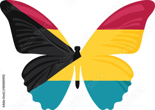 Bahamas Butterfly Flag Pride Icon