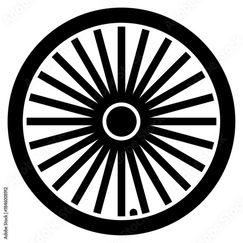 vector illustration of a wheel