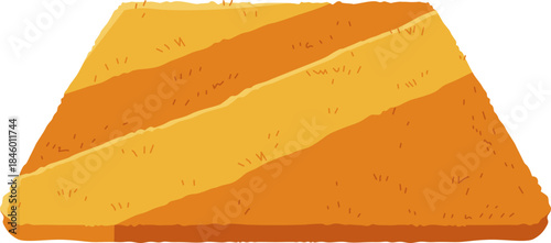 Warm Striped Floor Rug Illustration