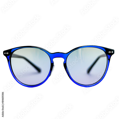 Modern Black Rectangular Reading Glasses Isolated on White