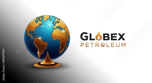 Globex Petroleum Logo with Earth Globe on a Stand.