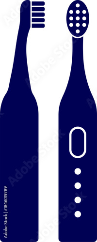 Electric Toothbrush silhouette vector. Icon of electric toothbrush displaying. Solid style Electric toothbrush. Modern electric toothbrushes for oral care. 