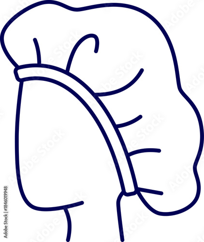 A doctor or a nurse or a surgeon wearing a surgery cap. vector illustration of a surgery cap. A Surgeon Wearing Uniform in Vector Illustration