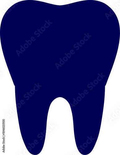 Silhouette vector of tooth icon on white background. Molar healthy tooth vector icon. Human tooth silhouette, dental logo. Tooth shape symbol vector icon