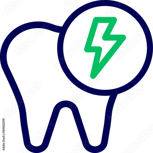 Toothache Generic color lineal icon. Dental Treatment Sign. Teeth Pain, Oral Problem Pictogram. Tooth Sensitivity, Ache, Painful Symbol. 