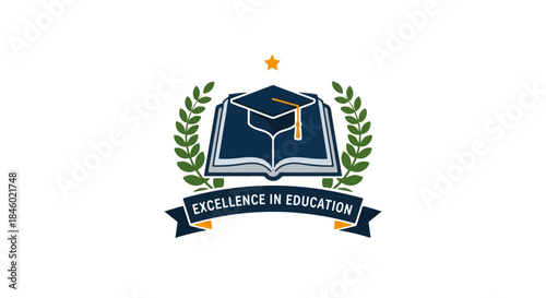 Modern Academy Logo Design – Educational Institution Symbol for High School and University Branding