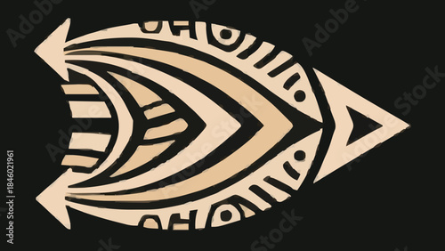 Black tribal tattoo design of a grunge lion head vector illustration featuring vintage rubber stamp art and a symbolic sign label