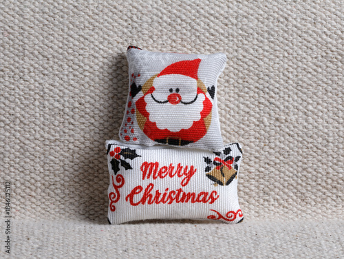 Merry christmas cushion with Santa