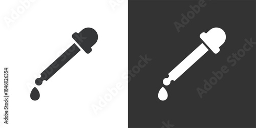 Dropper icon. Solid glyph series icon