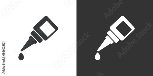 Eye/Ear Drop Bottle icon. Solid glyph series icon
