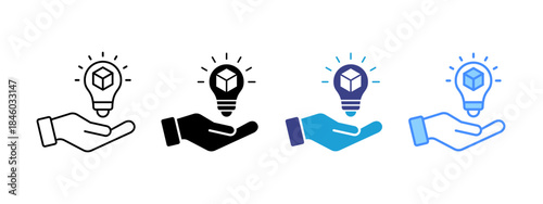 Innovation icon set multiple style collection