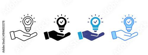 Solution icon set multiple style collection