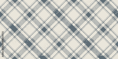 Classic blue and cream plaid pattern, perfect for textiles and backgrounds.