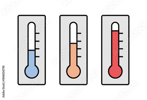 Temperature Difference Icons Explaining Heat Shock Risk in Bathroom and Home Environment