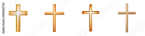 Wallpaper Mural Gold Cross Symbol Collection on White Background Torontodigital.ca