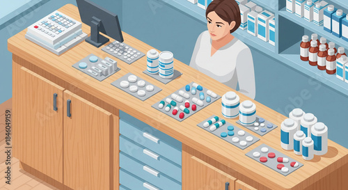 woman at the pharmacy