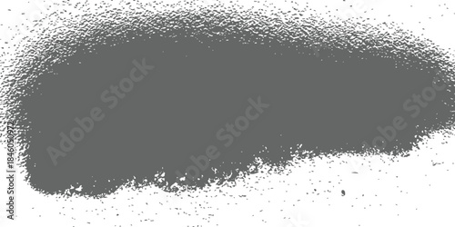 Abstract dark gray spray paint splatter texture isolated on white Grunge distress banner background vector