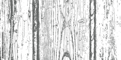 Distressed Grunge Vector Wood Texture Overlay Rough Wooden Planks Background with Knots and Vertical Grain Pattern