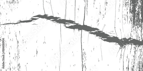 Extreme Grunge Vector Texture with Large Horizontal Crack and Vertical Scratches Overlay