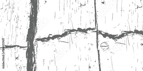 Vector Grunge Overlay Distressed Wood Texture Gray and White Background