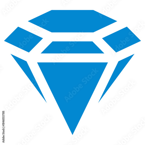 Flat Colored Diamond Icon for Premium Value and Exclusive Reward