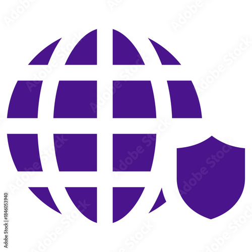 Flat Colored VPN Icon for Network Security and Privacy