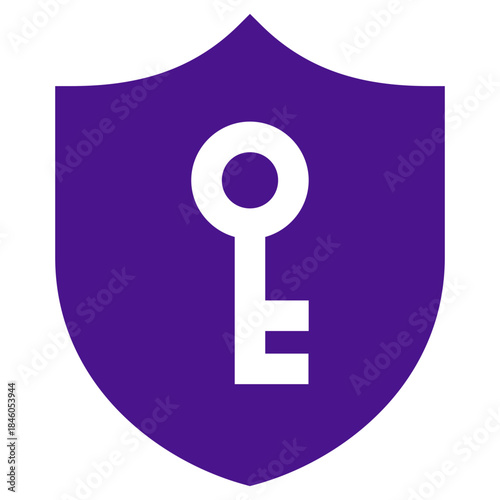 Flat Colored VPN Icon for Network Security and Privacy