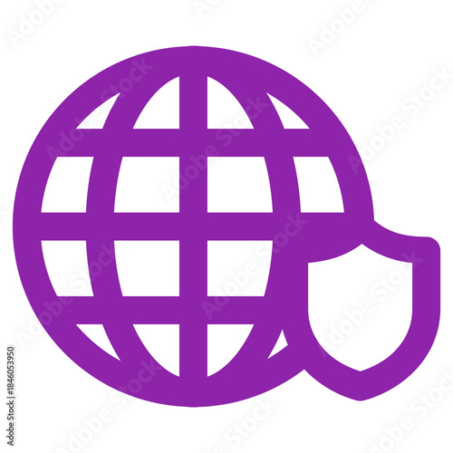 Flat Colored VPN Icon for Network Security and Privacy