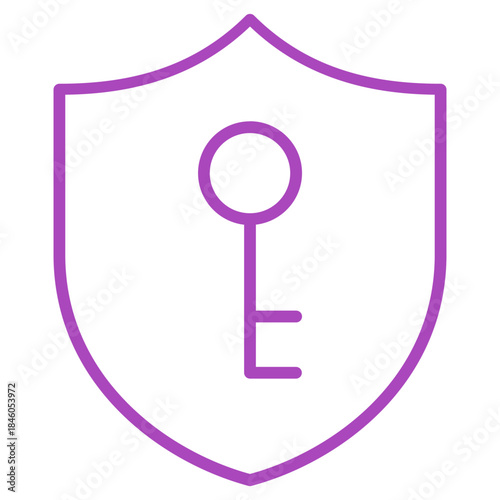 Flat Colored VPN Icon for Network Security and Privacy