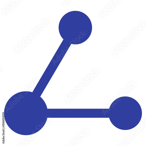 Flat Colored Network Icon for Global Connectivity and Data Access