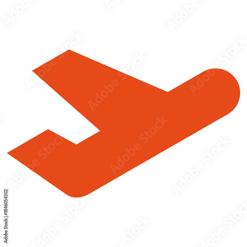 Flat Colored Airplane Mode Icon for Flight and Network Disconnection
