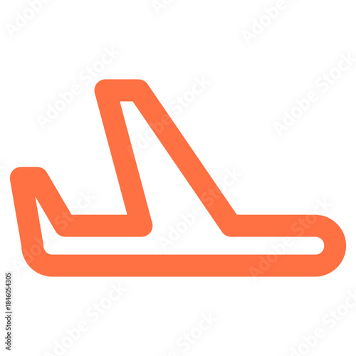Flat Colored Airplane Mode Icon for Flight and Network Disconnection