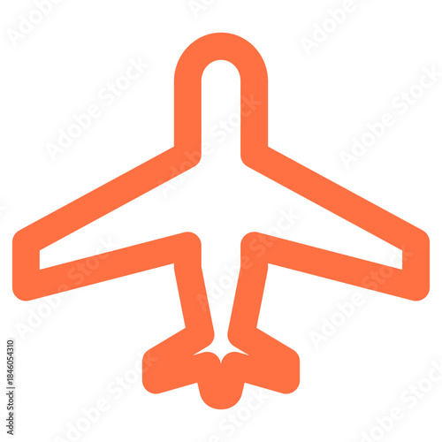 Flat Colored Airplane Mode Icon for Flight and Network Disconnection