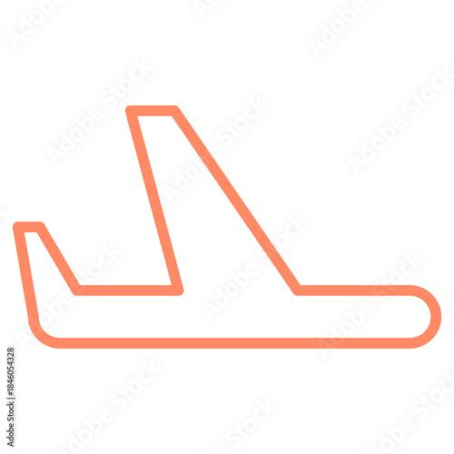 Flat Colored Airplane Mode Icon for Flight and Network Disconnection