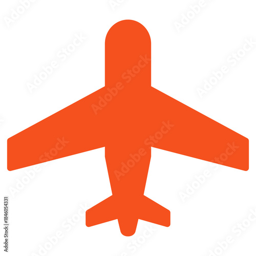 Flat Colored Airplane Mode Icon for Flight and Network Disconnection