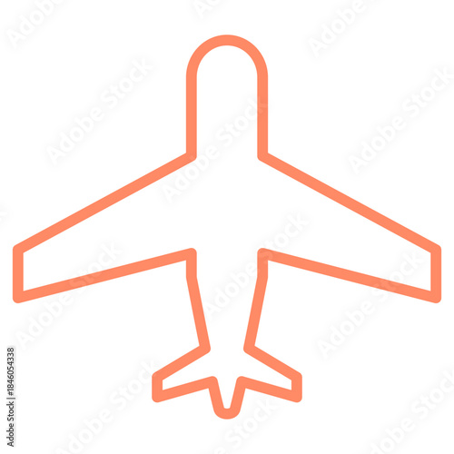 Flat Colored Airplane Mode Icon for Flight and Network Disconnection