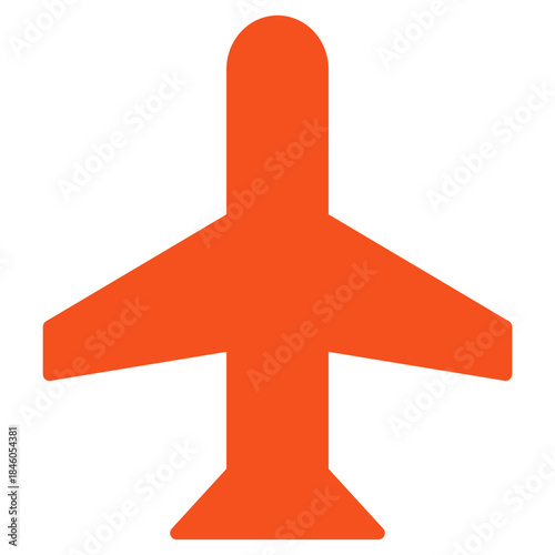 Flat Colored Airplane Mode Icon for Flight and Network Disconnection