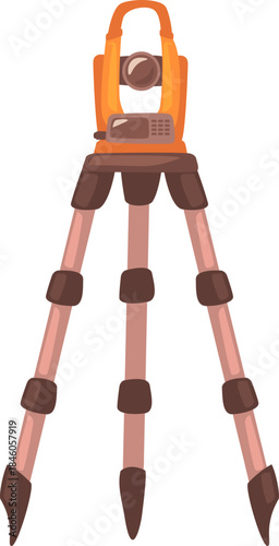 vector illustration of Theodolite