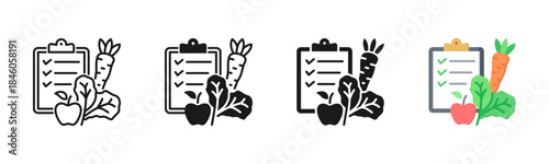 Nutrition Icon, Multi Styles Icon Set