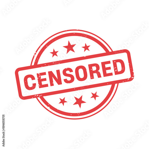 Censored Stamp, Censored Grunge Sign Template