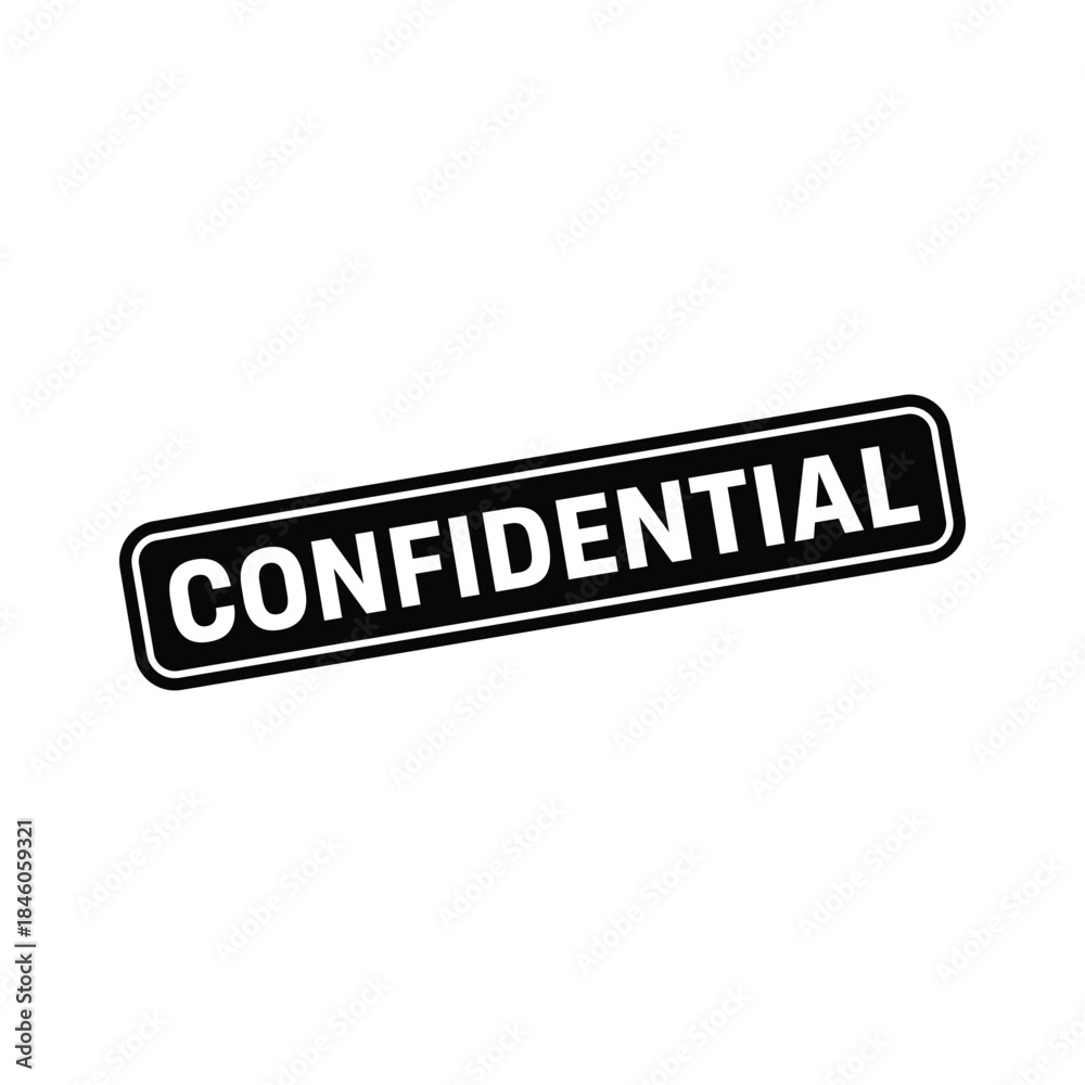 Fototapeta premium Confidential Stamp, Confidential Sign Template