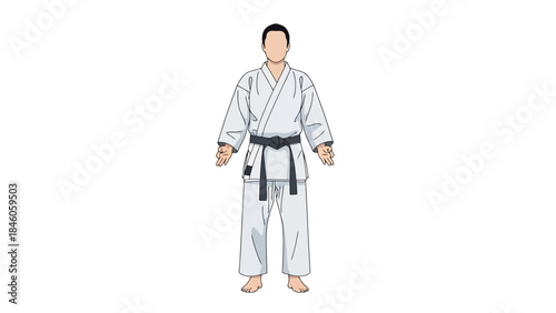 Martial Artist in Traditional Uniform Performing Self Defense Technique