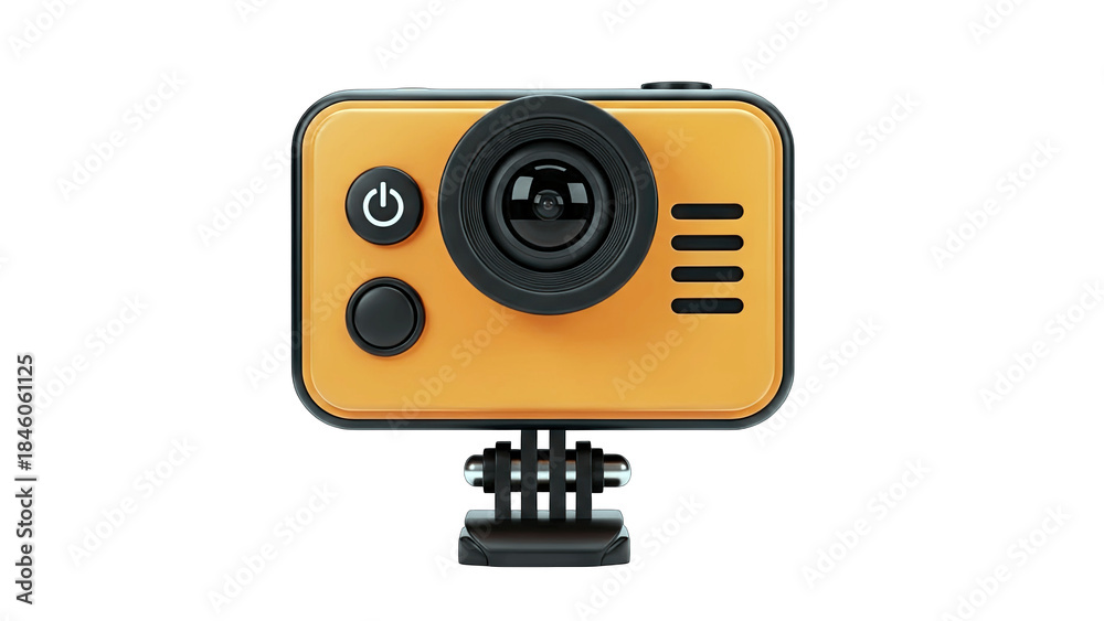 Fototapeta premium Action Camera Isolated on White Background