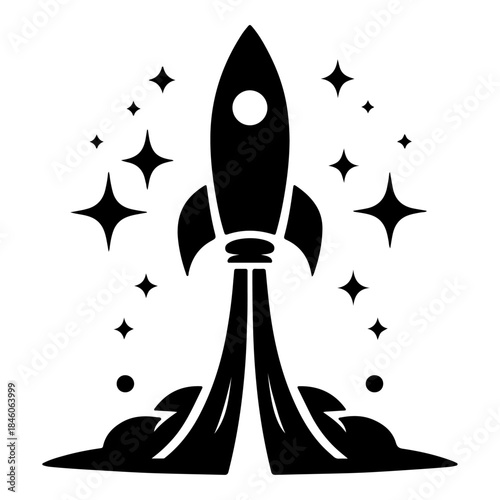 Space Rocket Icon – Blast Off and Explore the Stars